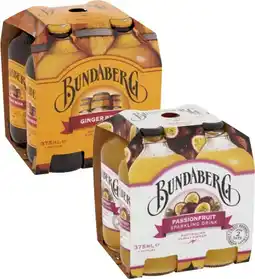Coles Bundaberg Brewed Soft Drink 4x375mL offer