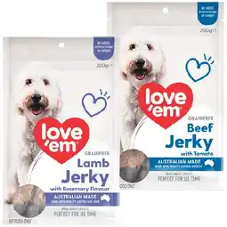 Woolworths Love’em Jerky Dog Treats 200g offer