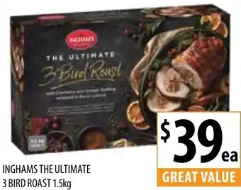 Supabarn Inghams The Ultimate 3 Bird Roast 1.5kg offer
