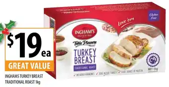 Supabarn Inghams Turkey Breast Traditional Roast 1kg offer