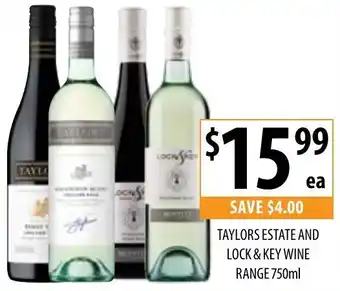 Supabarn Taylor's Estate And Lock & Key Wine Rage 750ml offer