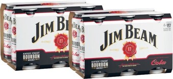 Coles Jim Beam White & Cola Cans 6x375mL offer