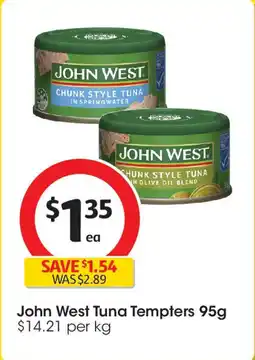 Coles John West Tuna Tempters offer