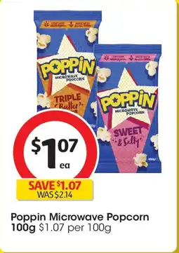 Coles Poppin Microwave Popcorn offer