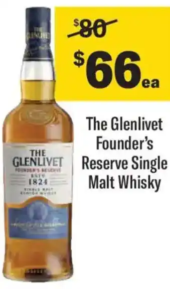 Liquorland The Glenlivet Founder's Reserve Single Malt Whisky offer