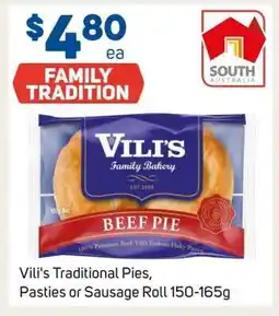 Foodland Vili's Traditional Pies, Pasties or Sausage Roll offer