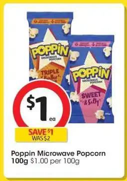 Coles Poppin Microwave Popcorn offer