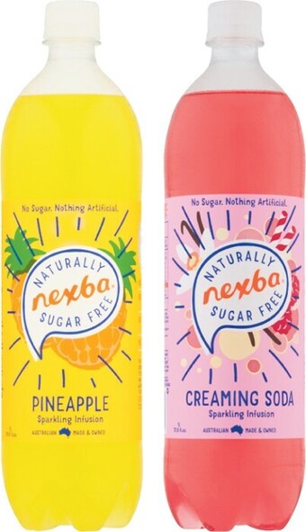 Coles Nexba Sparkling Infusion Sugar Free Drink 1 Litre offer