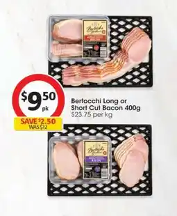 Coles Bertocchi Long or Short Cut Bacon 400g offer