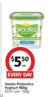 Coles Vaalia Probiotics Yoghurt 900g offer