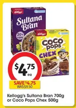 Coles Kellogg’s Sultana Bran 700g or Coco Pops Chex 500g offer