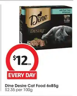 Coles Dine Desire Cat Food 6x85g offer
