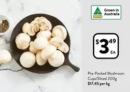 Foodworks Pre-Packed Mushroom Cups/Sliced offer