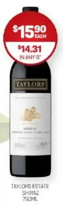 Harry Brown Taylors estate shiraz offer
