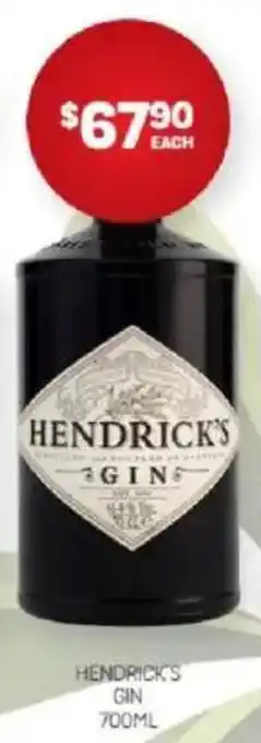 Harry Brown Hendrick's gin offer