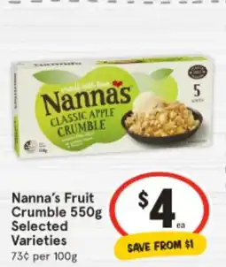 IGA Nanna's Fruit Crumble offer