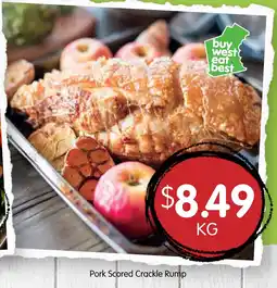 Spudshed Pork Scored Crackle Rump offer