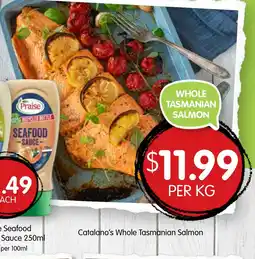 Spudshed Catalano's Whole Tasmanian Salmon offer