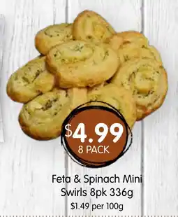 Spudshed Feta & Spinach Mini Swirls offer