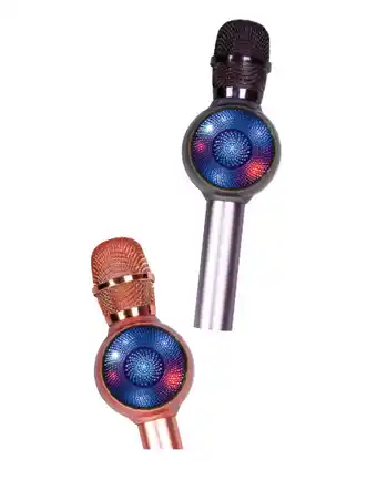 BIG W Laser led karaoke microphone rose gold or silver offer