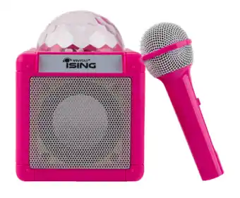 BIG W Vivitar ising bluetooth speaker and mic sets - pink offer