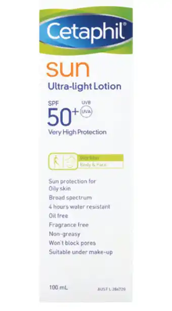 Good Price Pharmacy Cetaphil ultra light lotion spf 50+ 100ml offer