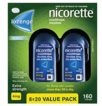 Good Price Pharmacy Nicorette cooldrops lozenge 160 pack - 4mg offer