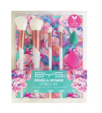 Bys flourish brush & sponge 6 piece gift set