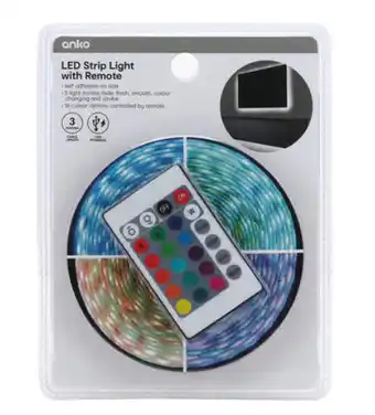 Kmart 3m led strip light with remote offer