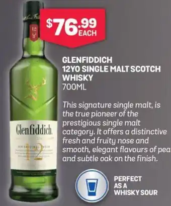 Bottlemart Glenfiddich 12yo single malt scotch whisky offer