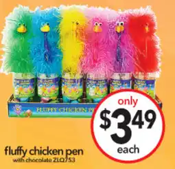 Cheap as Chips fluffy chicken pen with chocolate offer