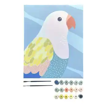 Paint by numbers parrot