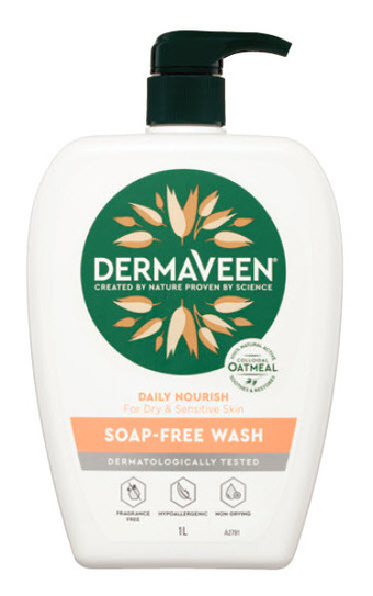 Dermaveen daily nourish soap-free wash 1l