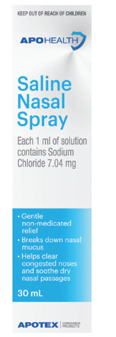 Apohealth saline nasal spray 30ml