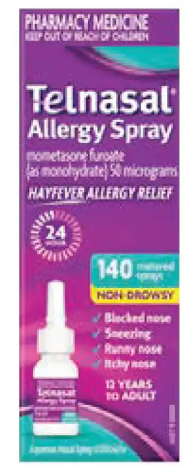 Telnasal allergy spray 140 dose