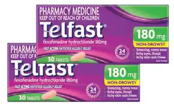 Star Discount Chemist Telfast 180mg non drowsy 30 tablets offer