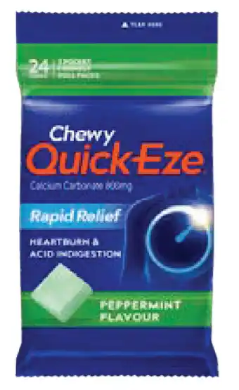 Star Discount Chemist Quick-eze chewy rapid relief multi pack peppermint 24 chews offer