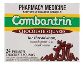 Combantrin chocolate squares 24 squares