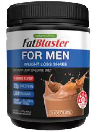 Star Discount Chemist Naturopathica fatblaster for men weight loss shake chocolate 385g offer