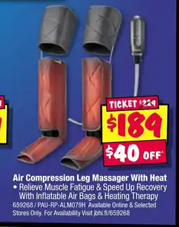 JB Hi-Fi Air Compression Leg Massager With Heat offer