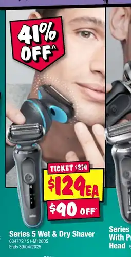 JB Hi-Fi Series 5 Wet & Dry Shaver offer