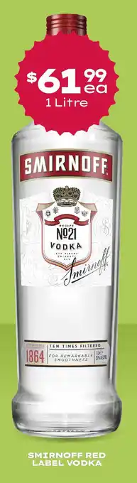 Thirsty Camel Smirnoff red label vodka offer