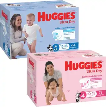 Coles Huggies Ultra Dry Jumbo Nappies 60 Pack-108 Pack offer