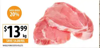 Supabarn Whole pork scotch fillets offer