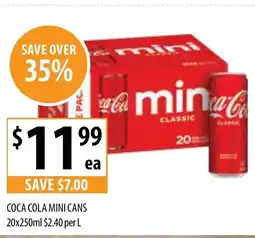 Supabarn Coca cola mini cans offer