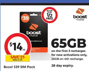Coles Boost 39 SIM Pack offer