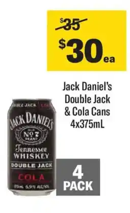 Liquorland Double Jack & Cola Cans offer