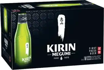 Coles Kirin Megumi Bottles 24x330mL offer