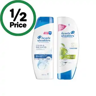Woolworths Head & Shoulders Shampoo or Conditioner 400ml offer