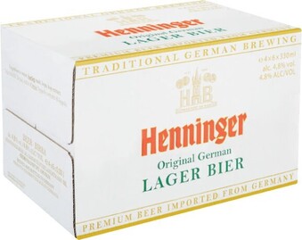 Coles Henninger Premium Lager Bottles 24x330mL offer